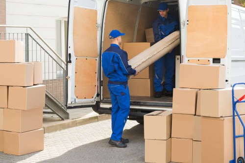 House movers handling a family home move in Enfield