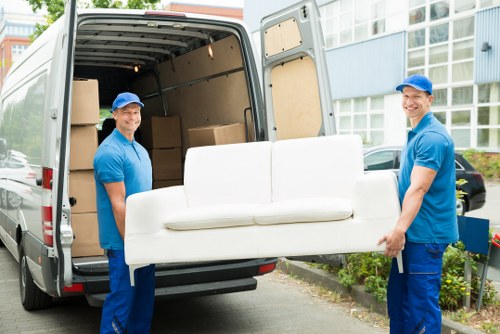 Removal team working on a residential move in Enfield