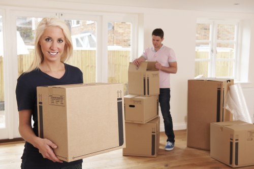 Careful loading of furniture into a removal van