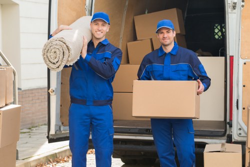 Moving van for home removals in Enfield street