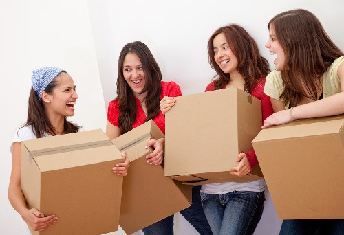Removal team helping with a home move in Enfield