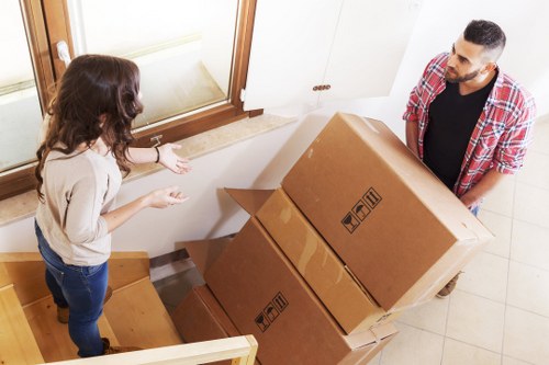 Waste items sorted for lawful disposal during a removal service